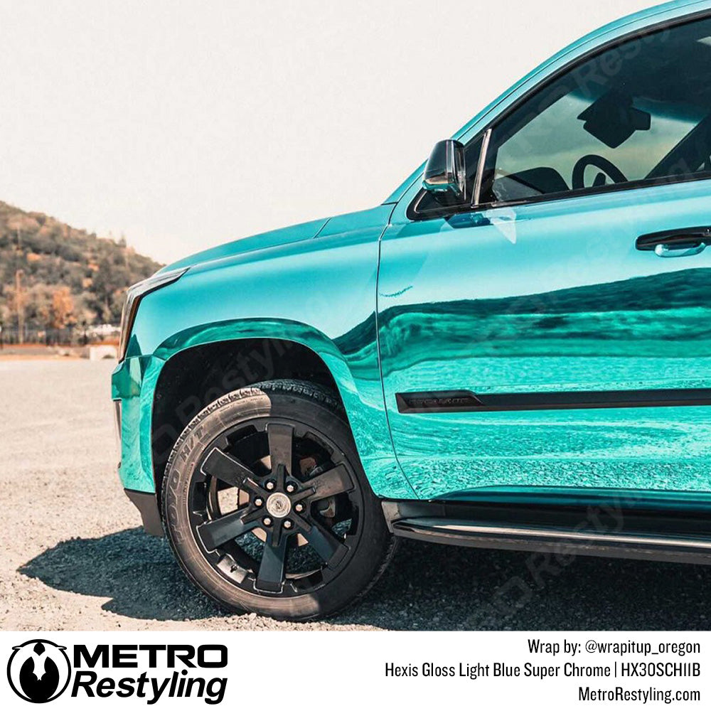 Light Blue Super Chrome Vinyl Wrap