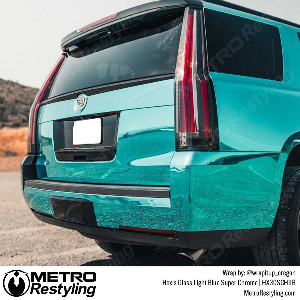 Light Blue Super Chrome Vinyl Wrap