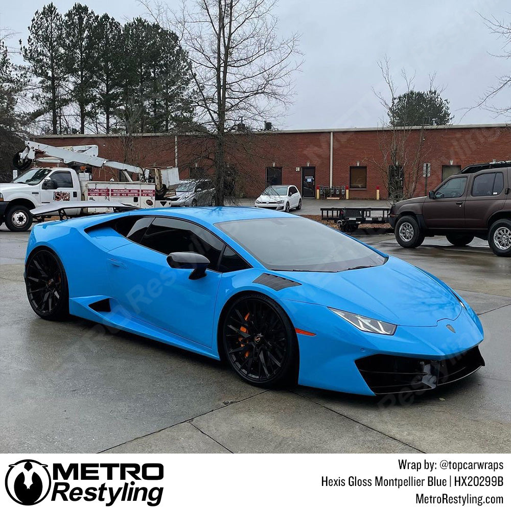 Glossy Blue Lambo Wrap