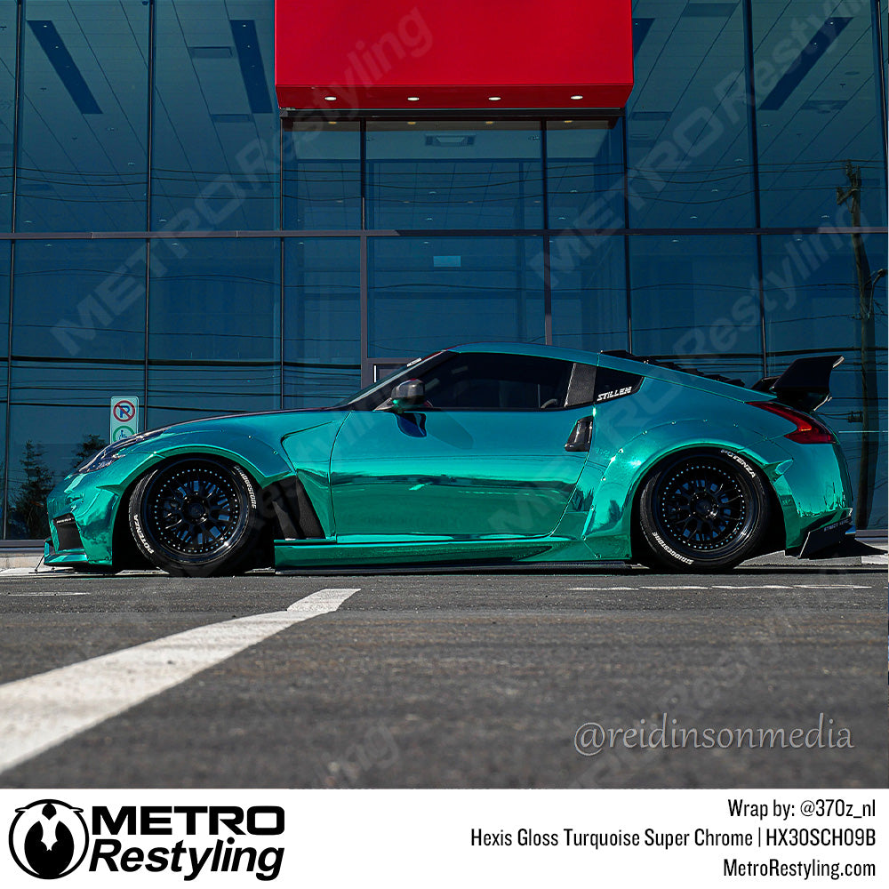 Gloss Turquoise Super Chrome Vinyl Wrap