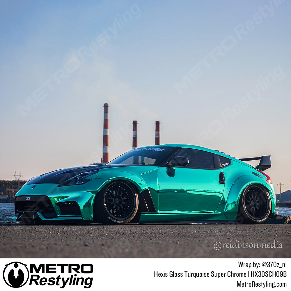 Gloss Turquoise Super Chrome Vinyl Wrap
