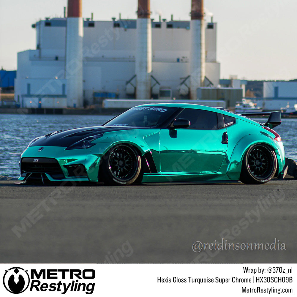 Gloss Turquoise Super Chrome Vinyl Wrap