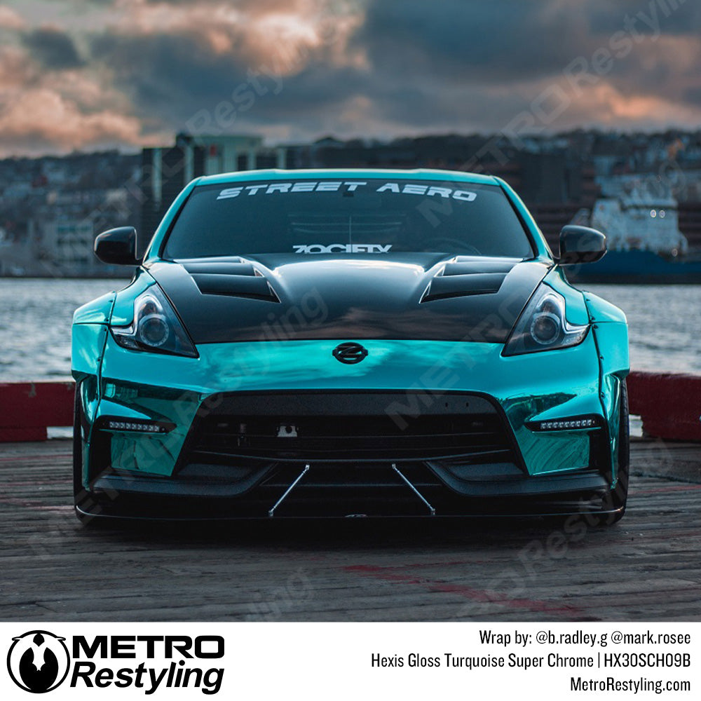 Gloss Turquoise Super Chrome Vinyl Wrap