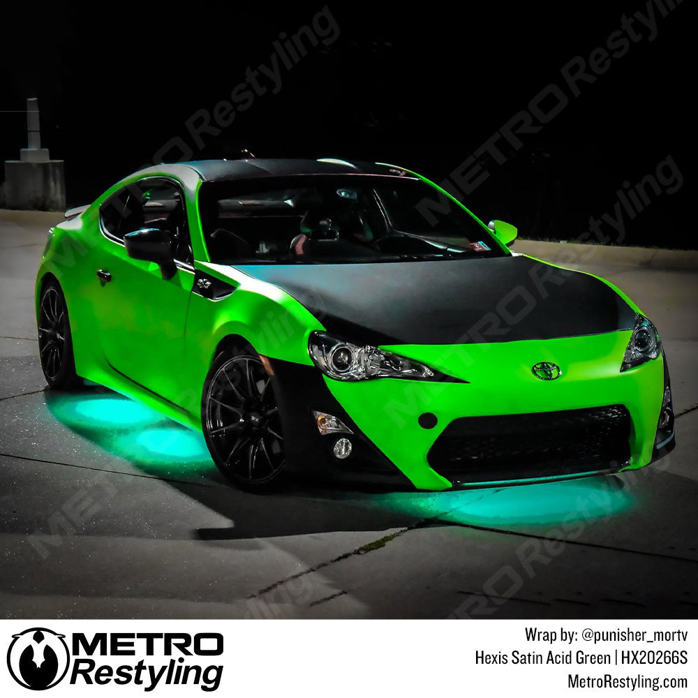 Acid Green Car Wrap