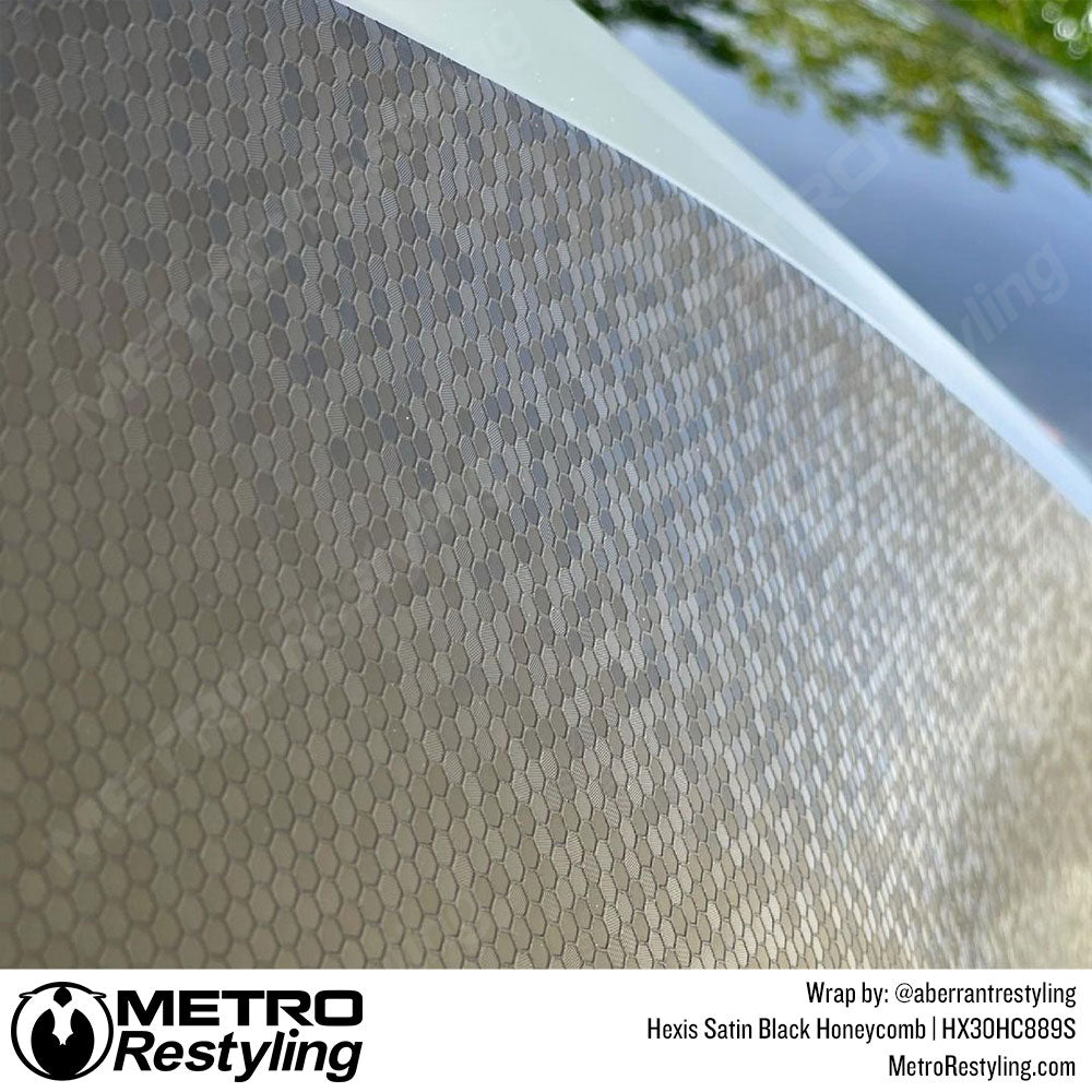 Satin Black Honeycomb Vinyl Wrap