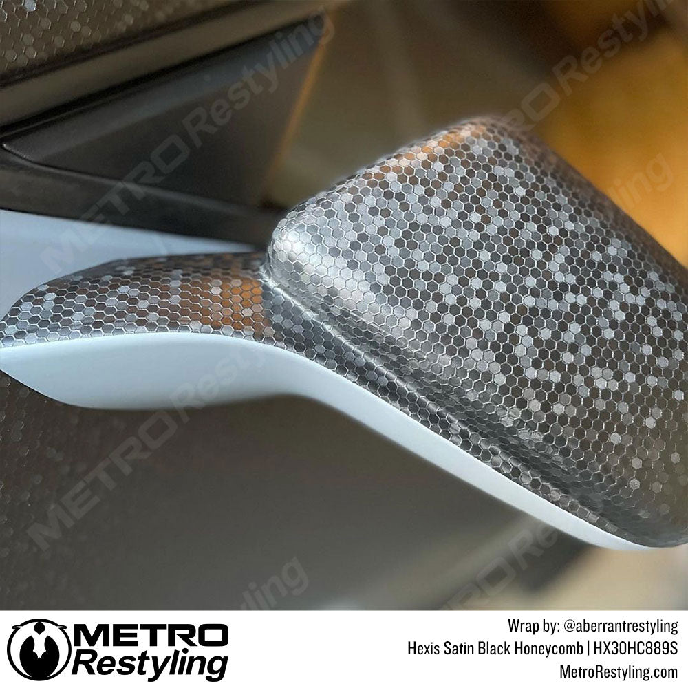 Satin Black Honeycomb Vinyl Wrap