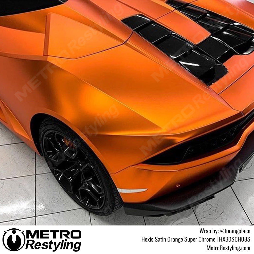 Orange Super Chrome Vinyl Wrap