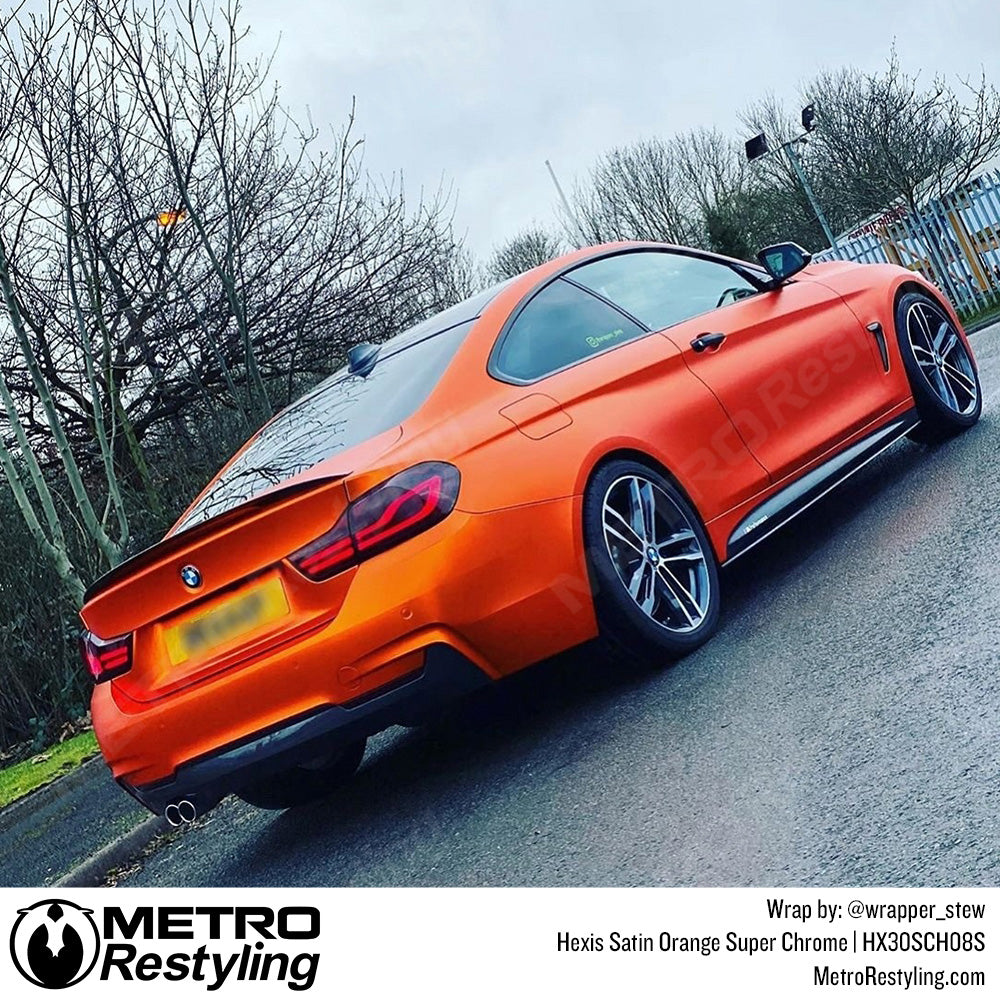 Orange Super Chrome BMW Wrap
