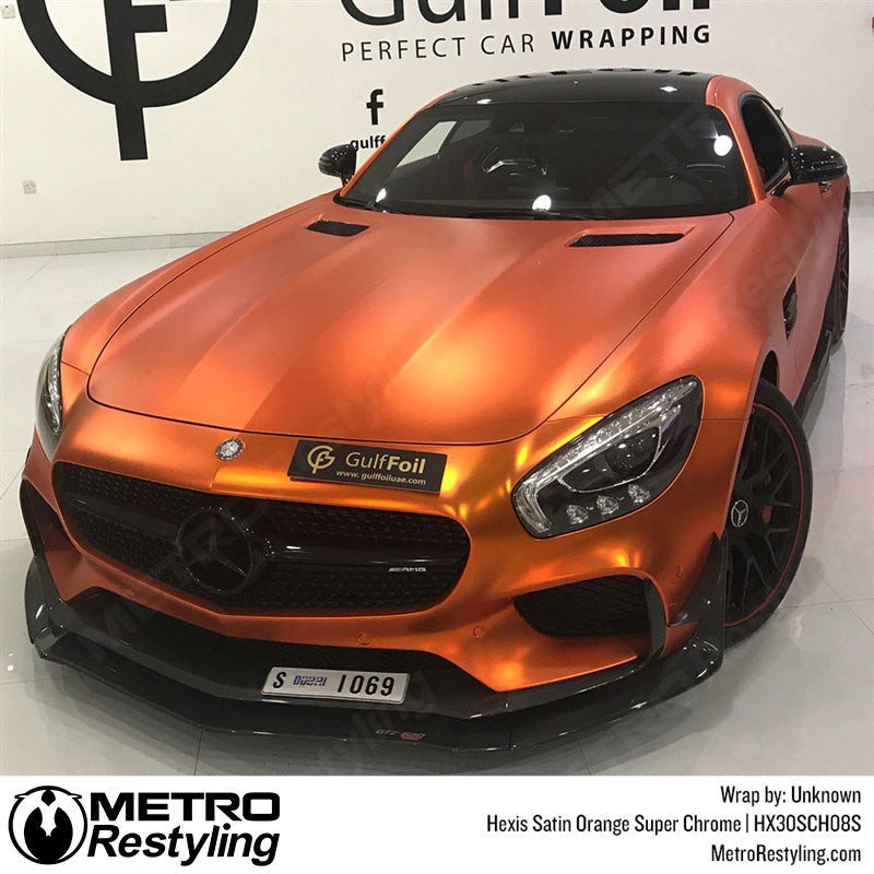 Orange Super Chrome Car Wrap