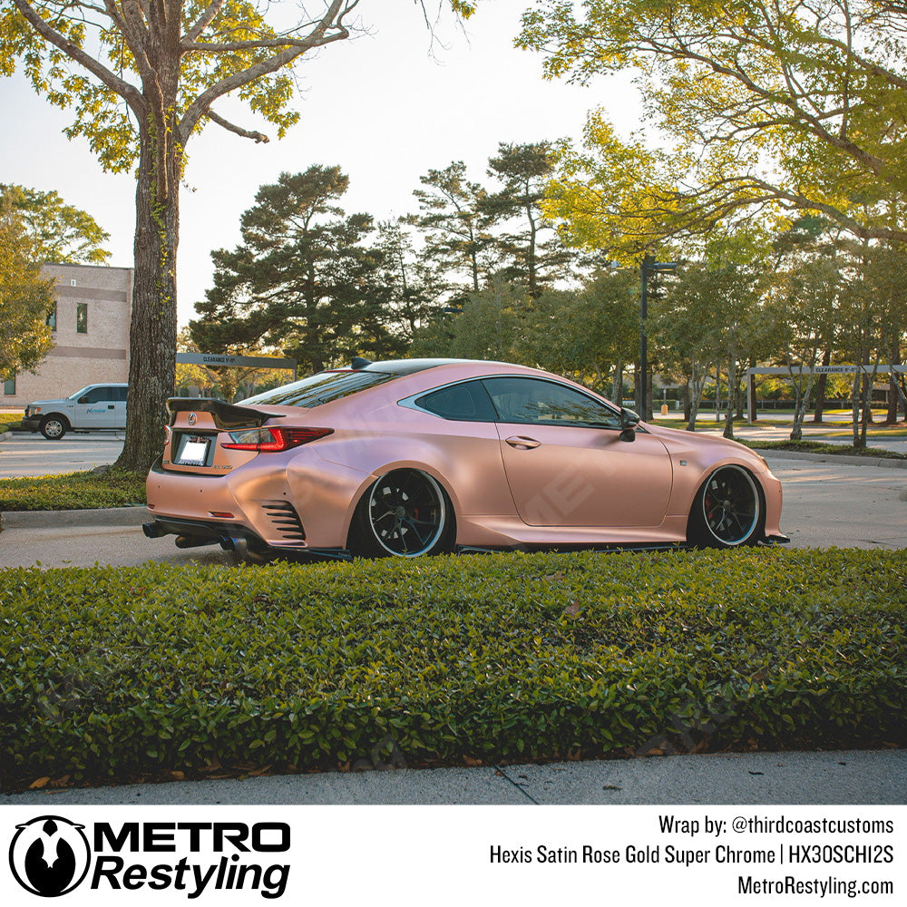 Satin Super Chrome Rose Gold Car Wrap