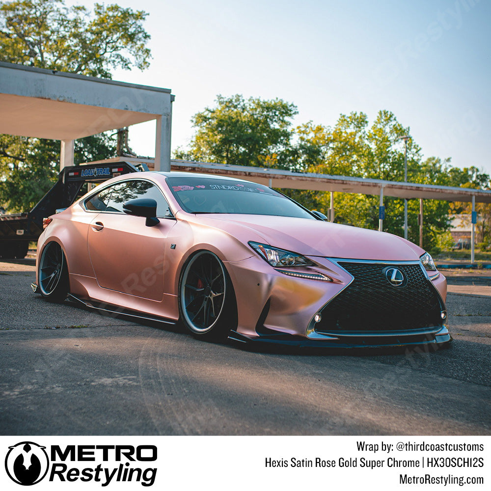 Satin Rose Gold Lexus Wrap