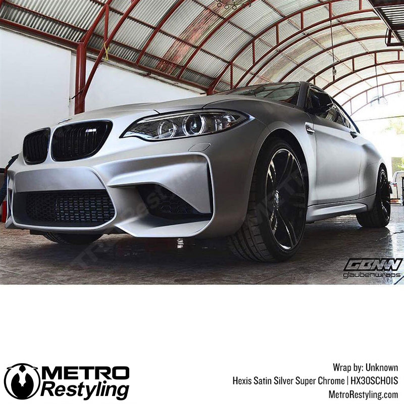 Satin Silver Super Chrome Vinyl Wrap