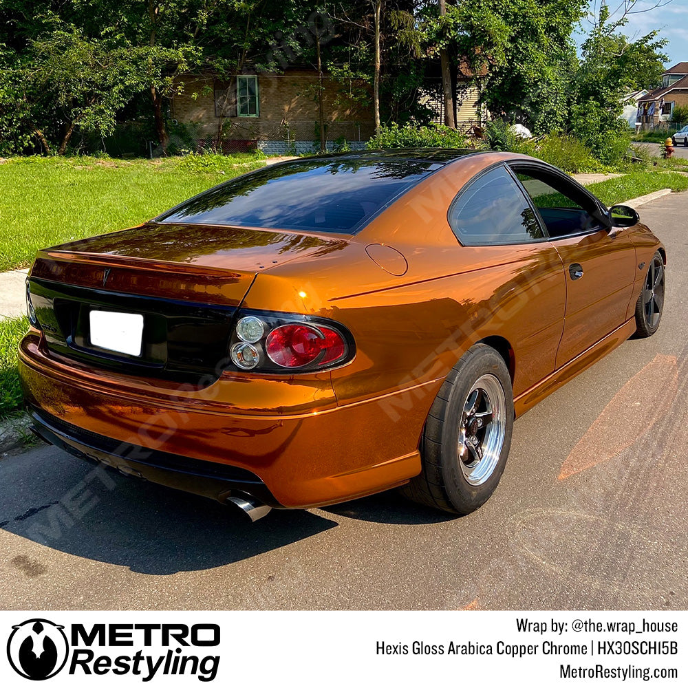 Arabica Copper Chrome Car Wrap
