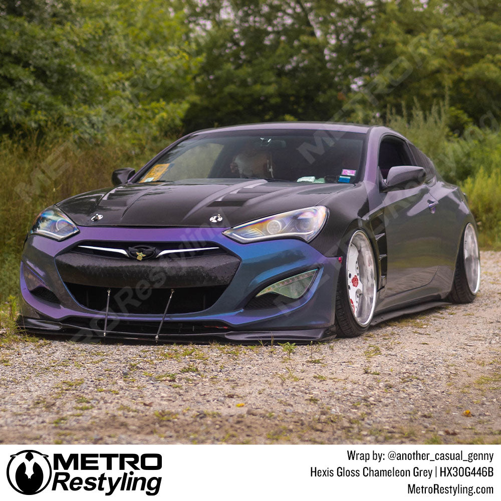 Gloss Chameleon Gray Vinyl Wrap Hyundai