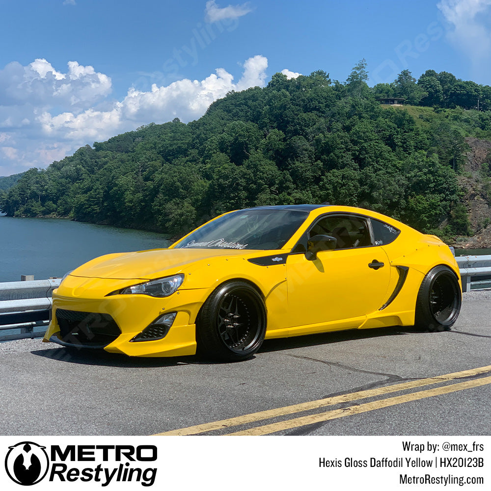 Daffodil Yellow Car Wrap