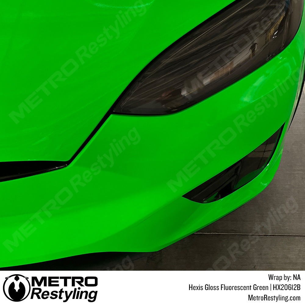 Gloss Fluorescent Green Vinyl Wrap