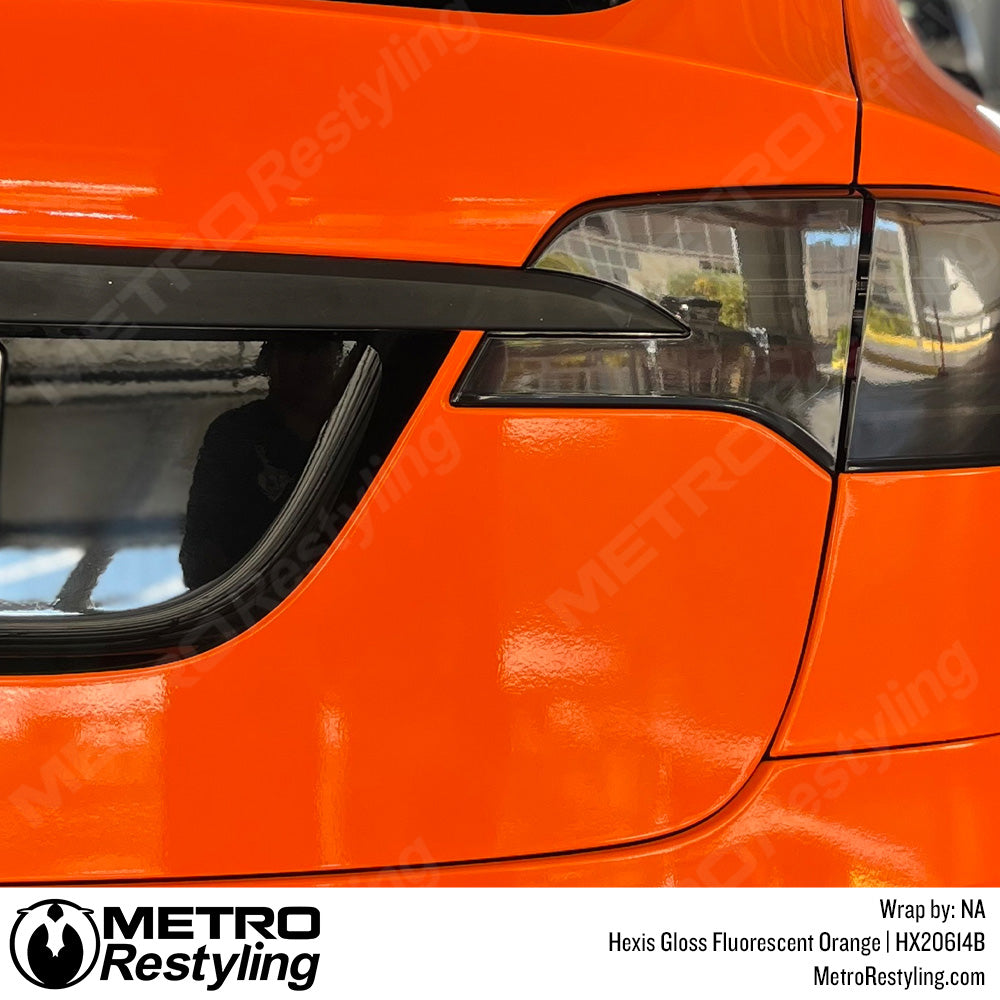 Fluorescent Orange Car Vinyl Wrap