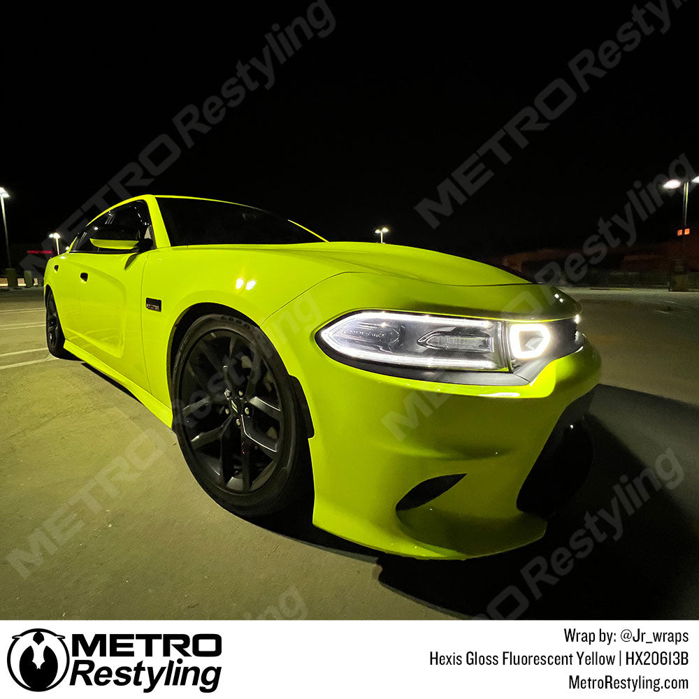 Hexis Neon Yellow Dodge Wrap