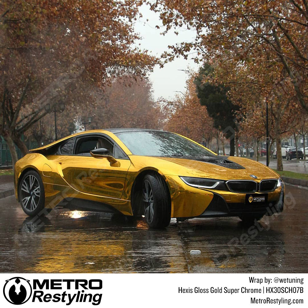 Gloss Gold Super Chrome Vinyl Wrap