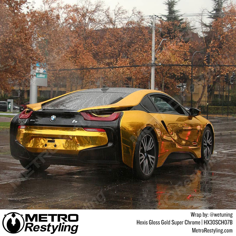 Gloss Gold Super Chrome Vinyl Wrap
