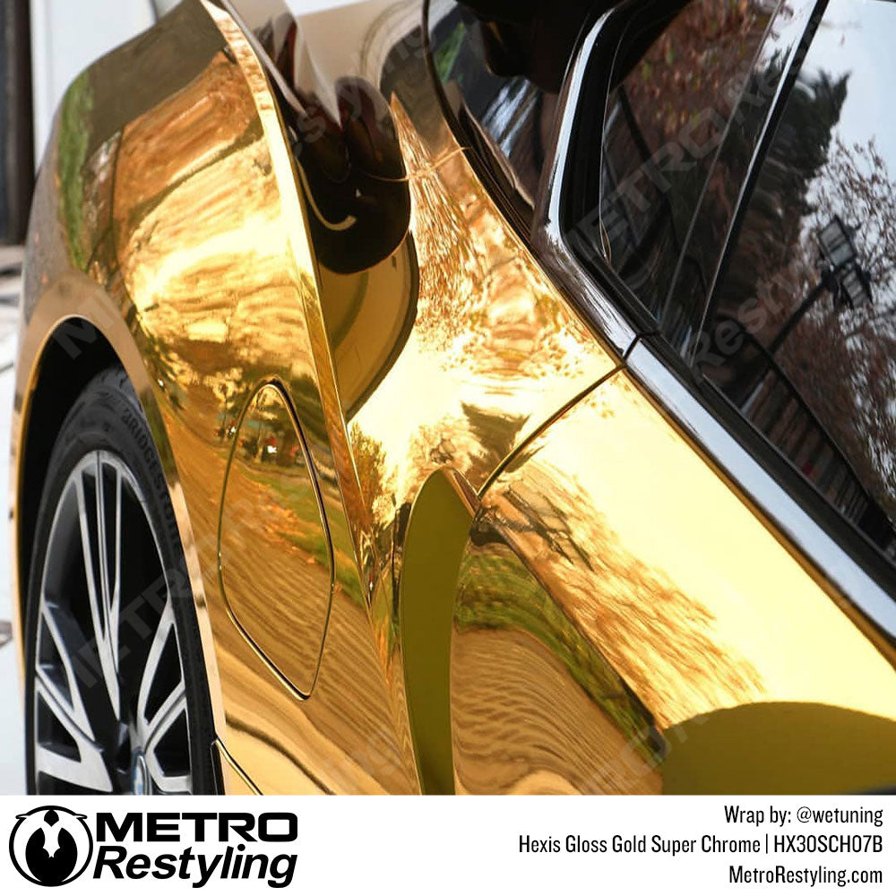 Gloss Gold Super Chrome Vinyl Wrap