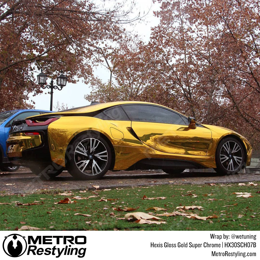 Gloss Gold Super Chrome Vinyl Wrap