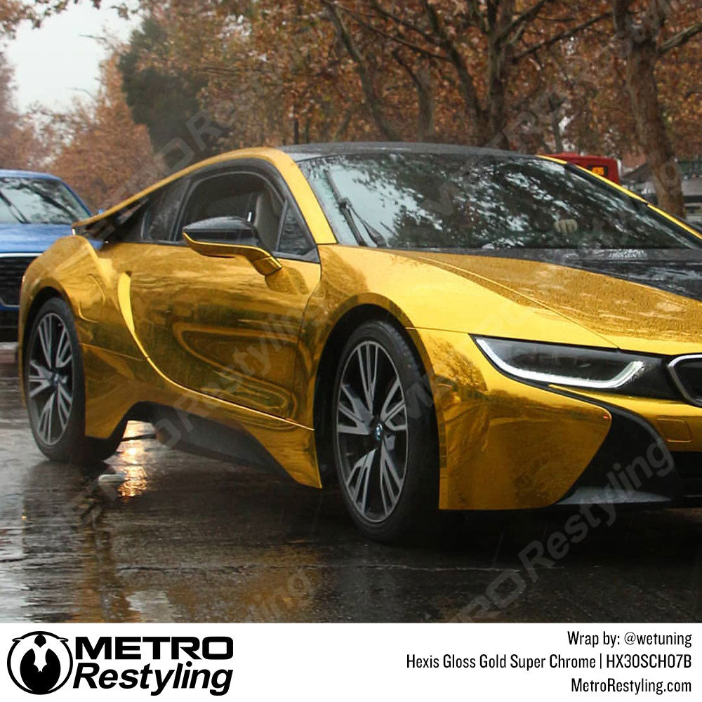 Gloss Gold Super Chrome Vinyl Wrap