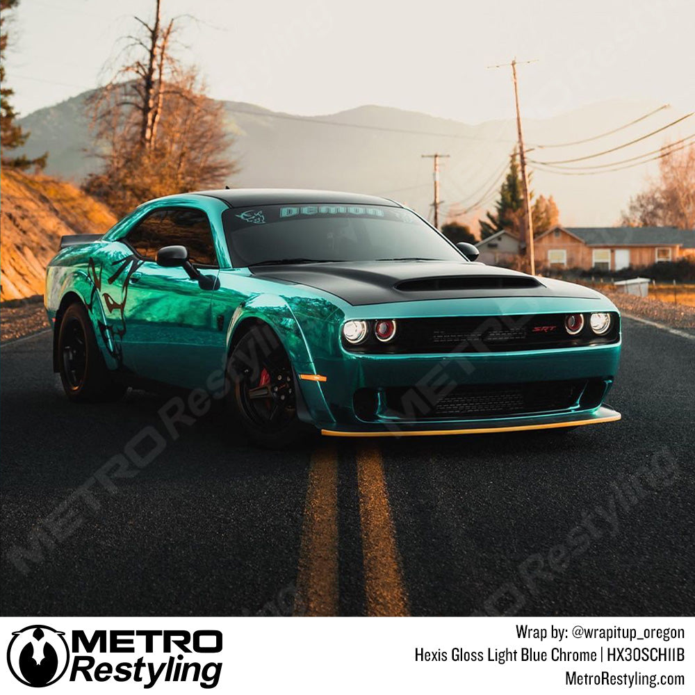 Light Blue Super Chrome Vinyl Wrap