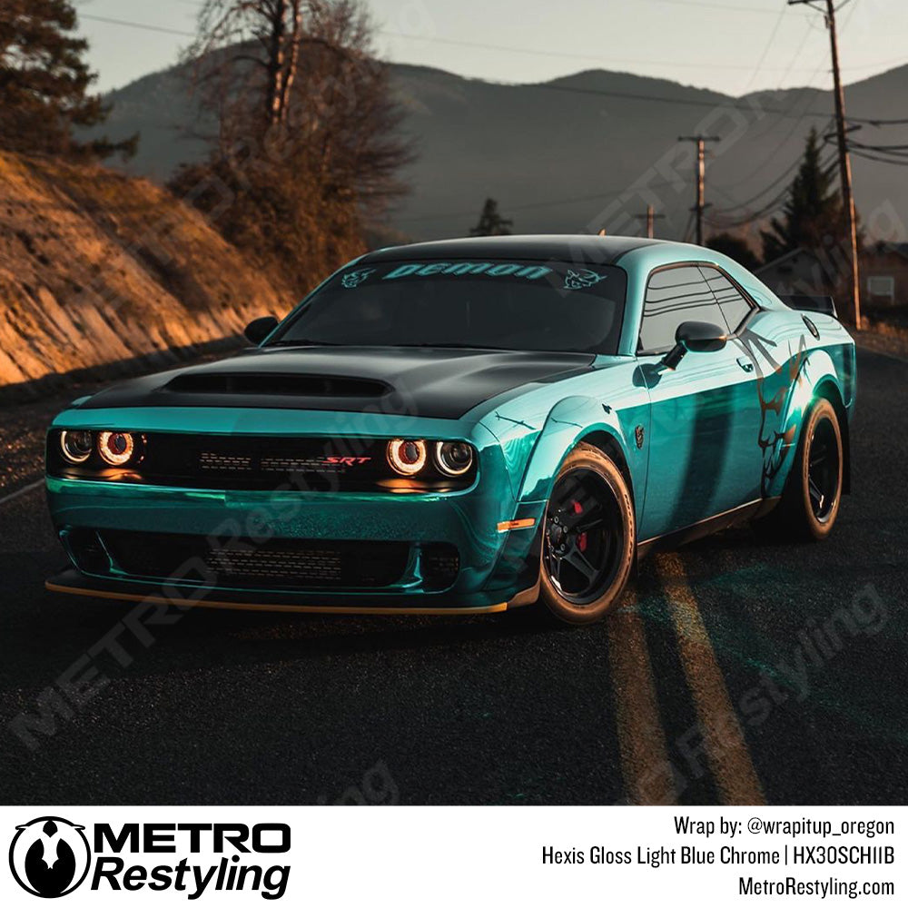 Light Blue Super Chrome Vinyl Wrap