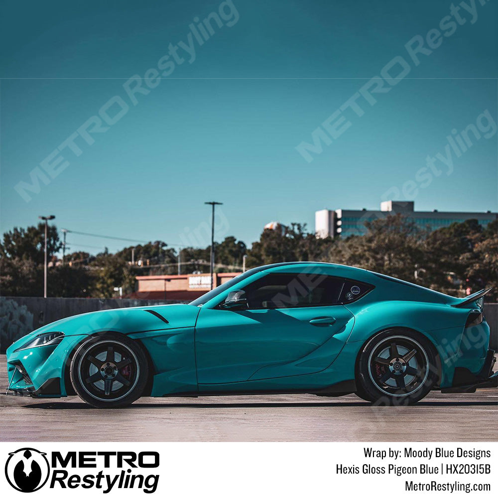 Gloss Pigeon Blue Toyota Vinyl Wrap