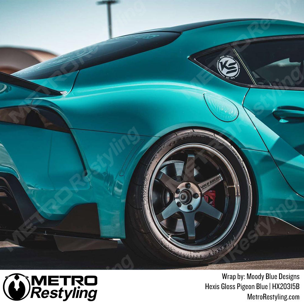 Gloss Pigeon Blue Car Wrap