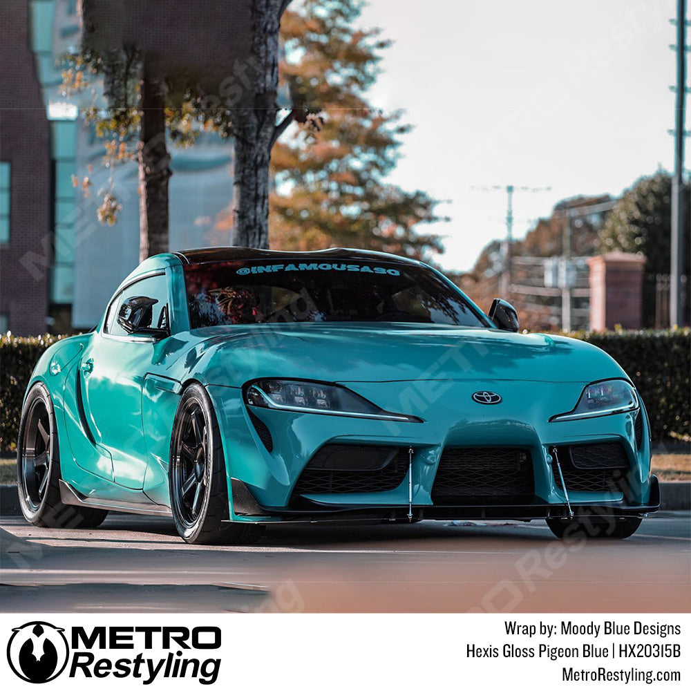 Gloss Pigeon Blue Car Wrap
