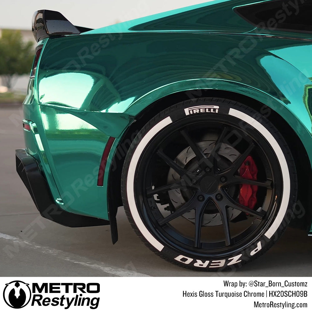 Gloss Turquoise Super Chrome Vinyl Wrap