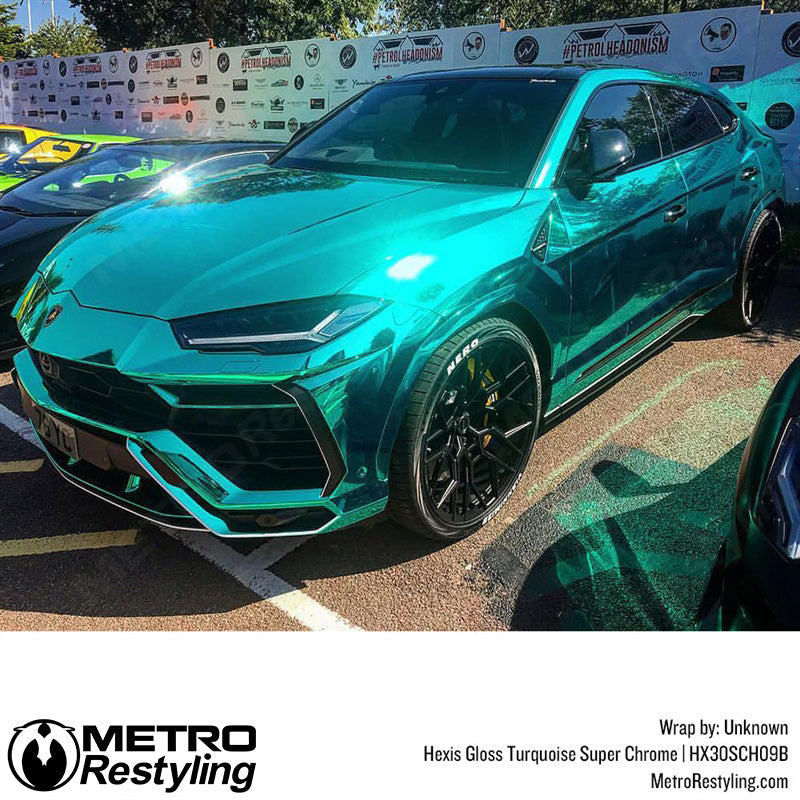 Gloss Turquoise Super Chrome Vinyl Wrap
