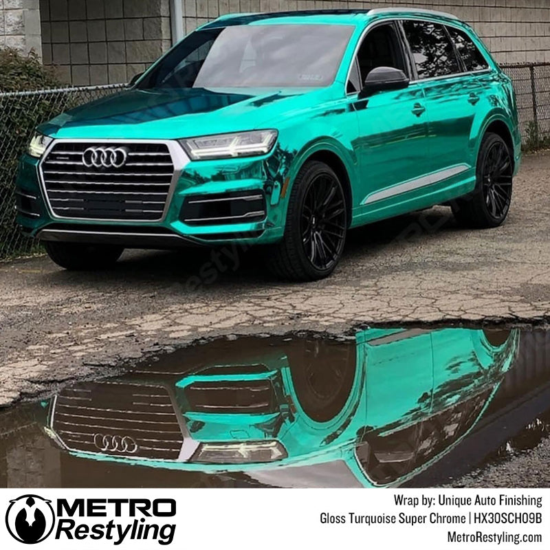 Gloss Turquoise Super Chrome Audi Wrap