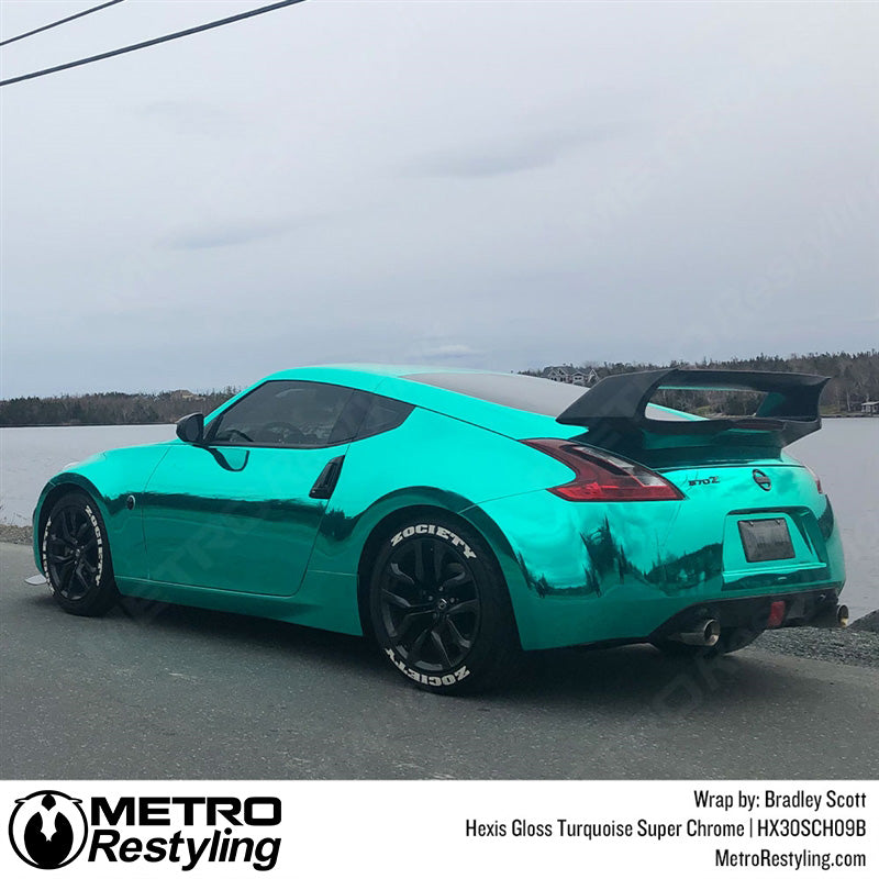 Gloss Turquoise Super Chrome Vinyl Wrap