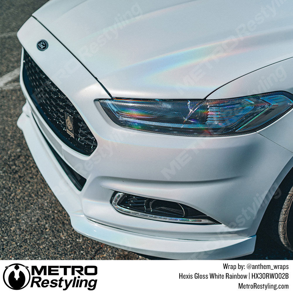 Gloss White Rainbow Vinyl Wrap