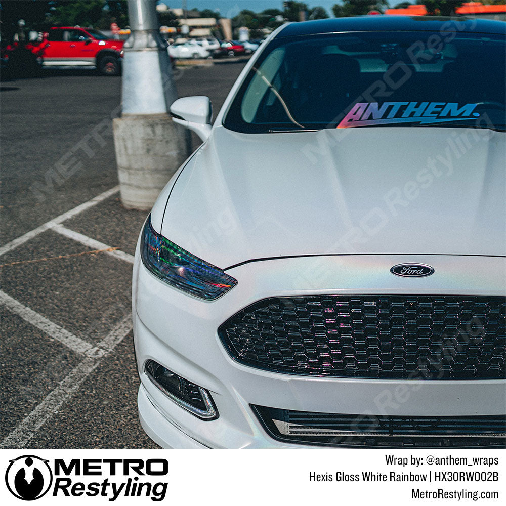 Gloss White Rainbow Vinyl Wrap
