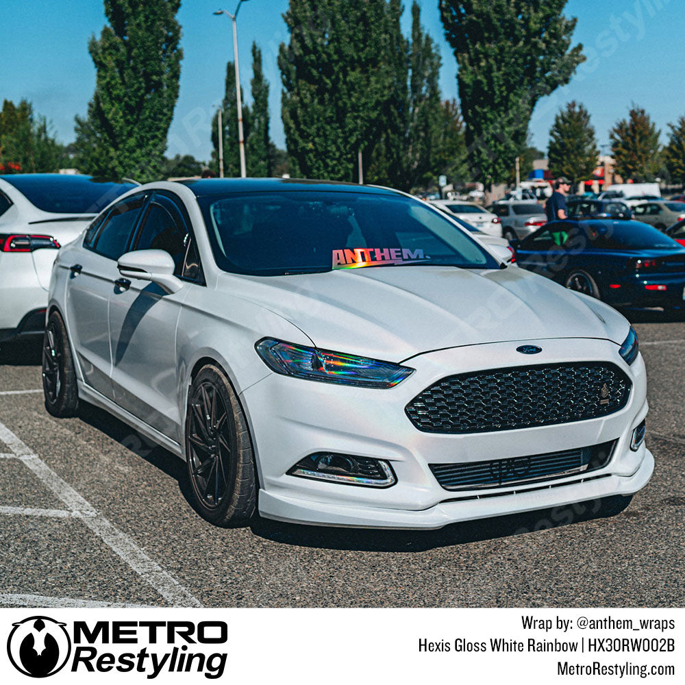 Gloss White Rainbow Vinyl Wrap