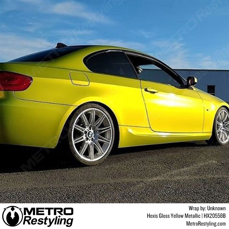 Gloss Yellow Metallic Vinyl Wrap