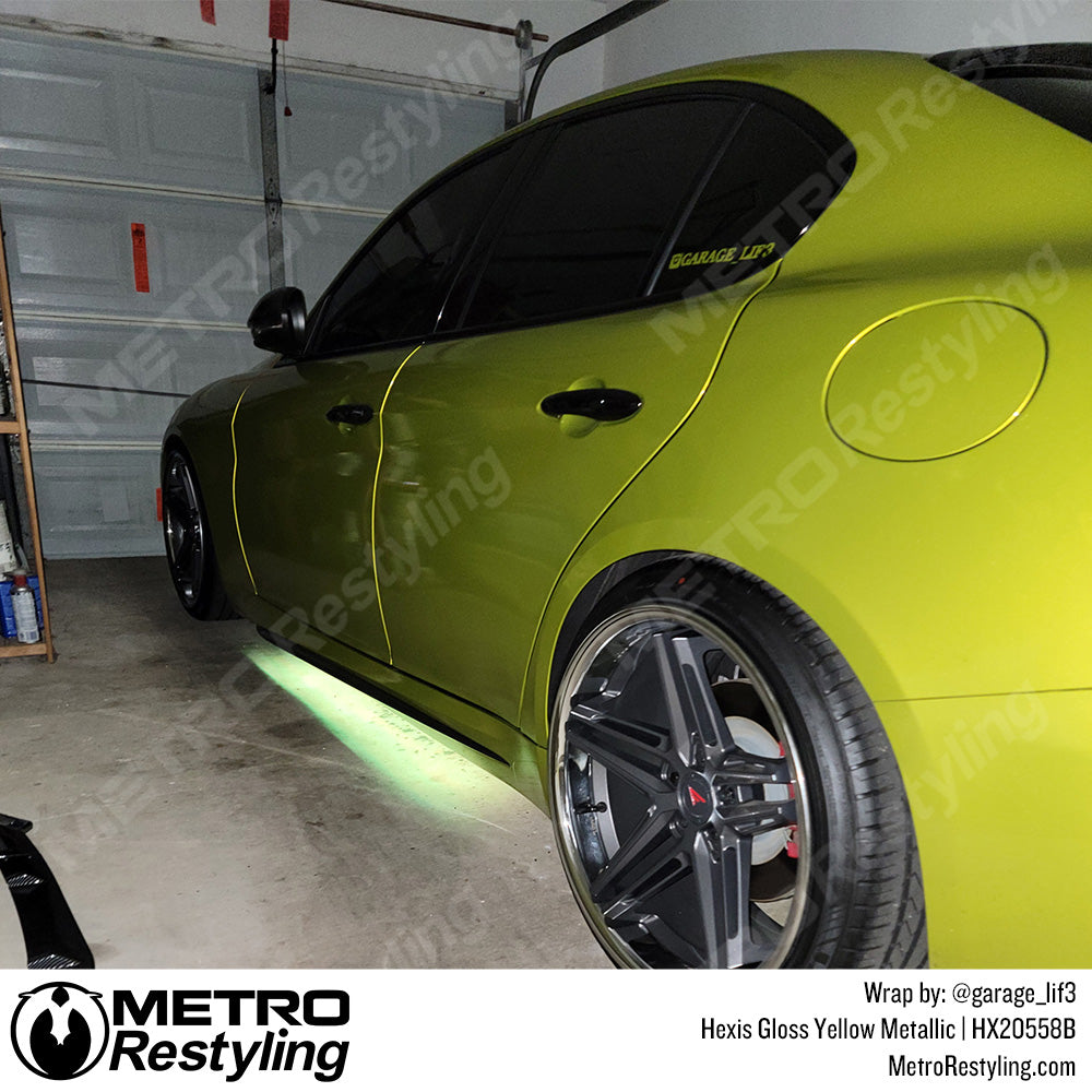 Yellow Metallic Shiny Wrap