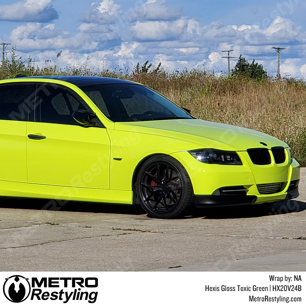 Green yellow vinyl wrap