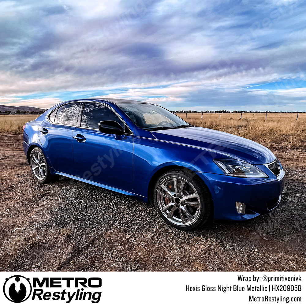 Gloss Night Blue Metallic Vinyl Wrap