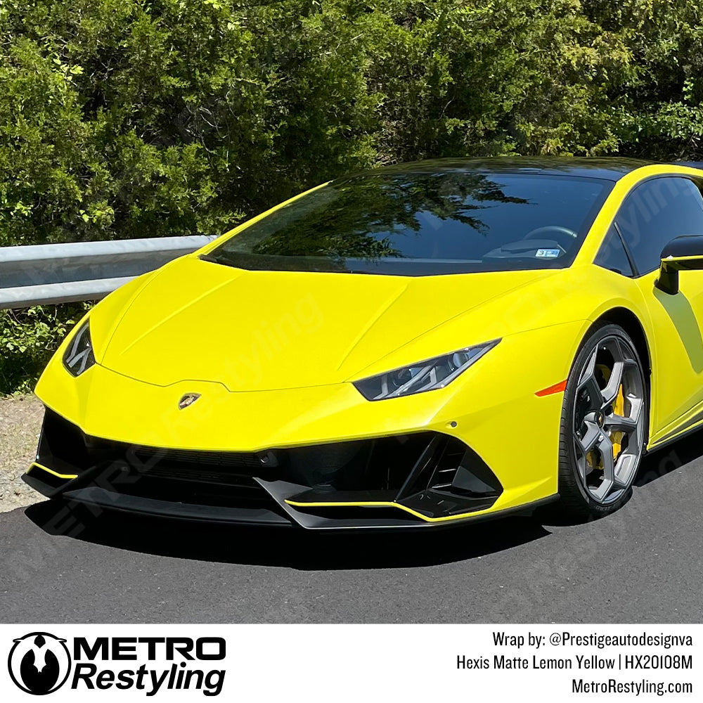Bright Yellow Lambo Wrap