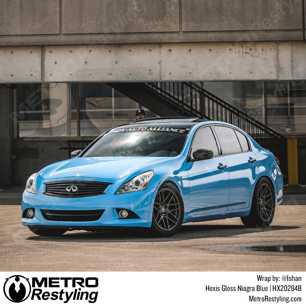 Gloss Blue Infiniti Vinyl Wrap