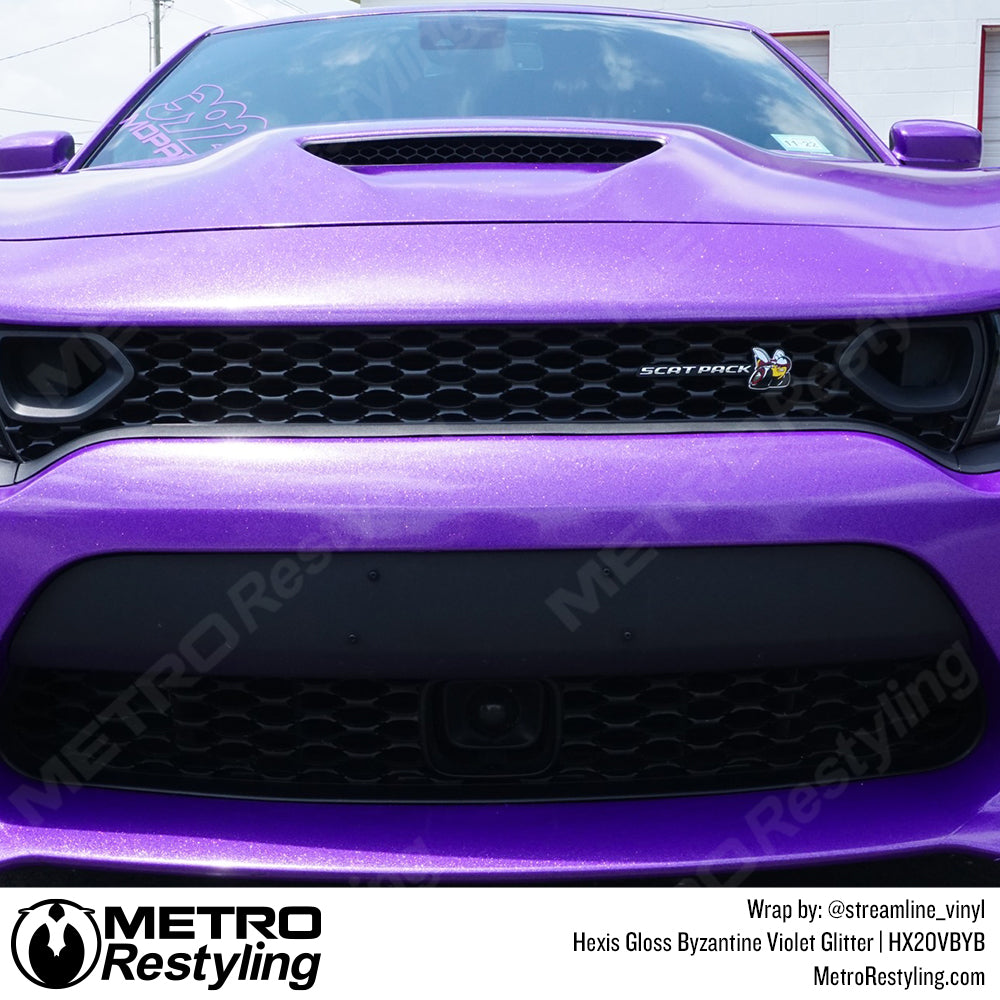 Dodge Purple Glitter Vinyl Wrap