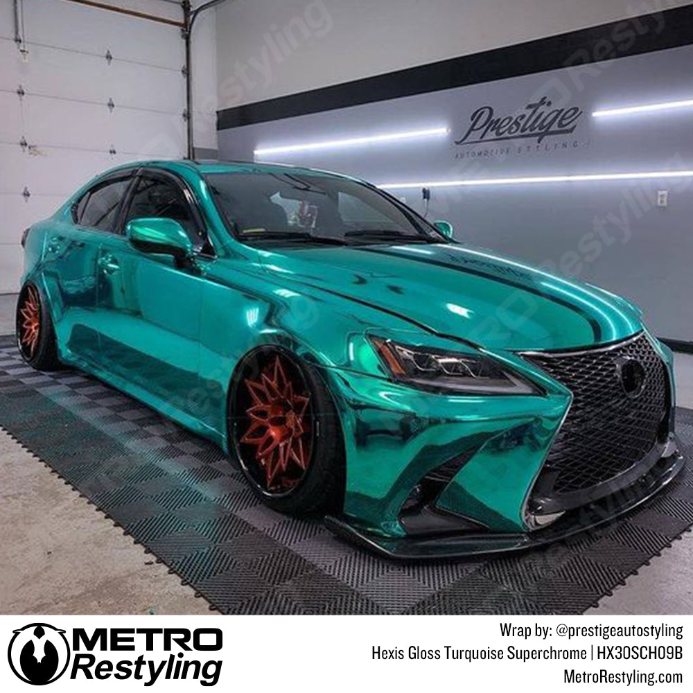 Turquoise Chrome Wrap