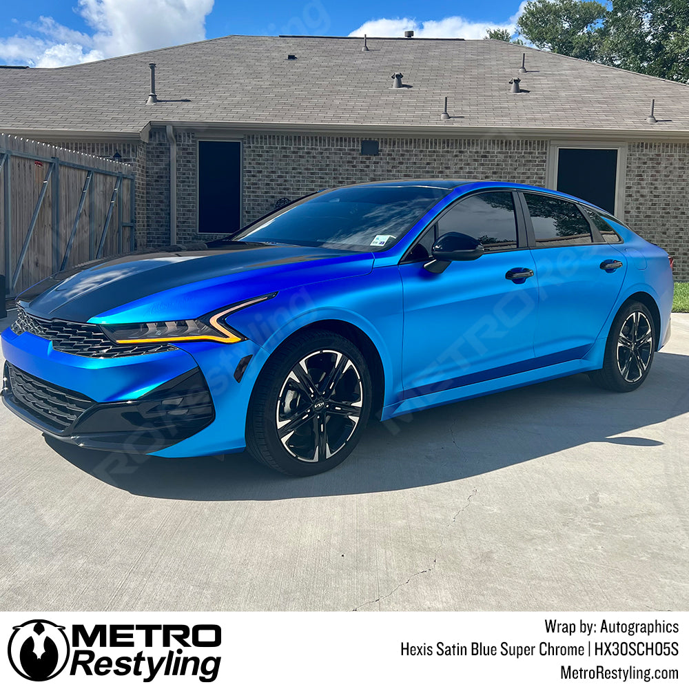 Satin Blue Super Chrome Kia Vinyl