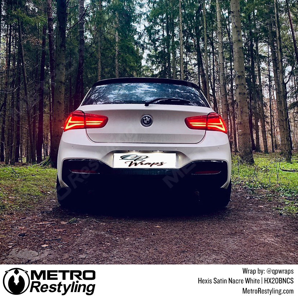 Satin White Car Wrap