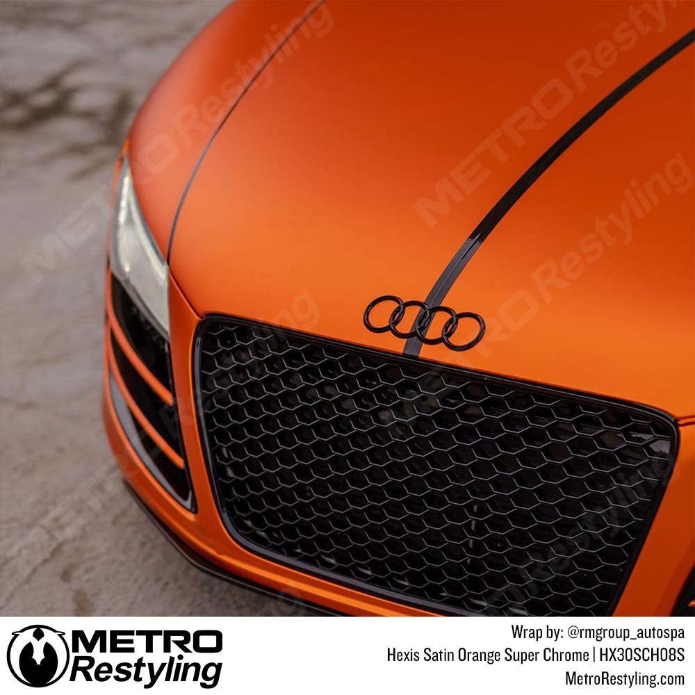 Orange Super Chrome Audi Wrap